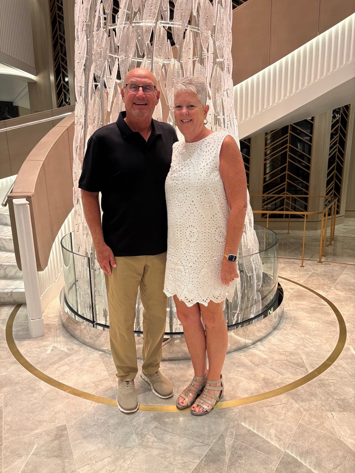 Enjoying retirement together on a cruise
