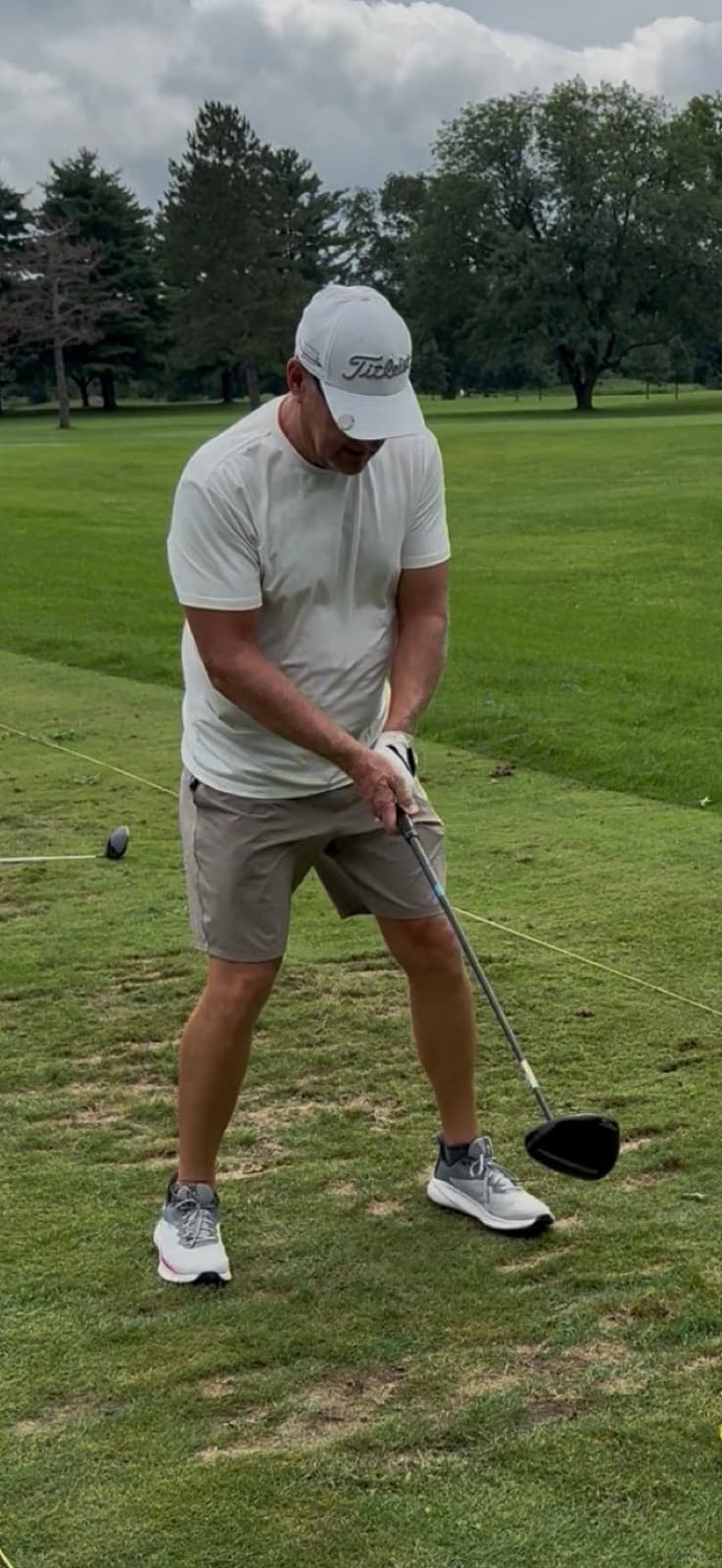 Teeing off on a summer morning